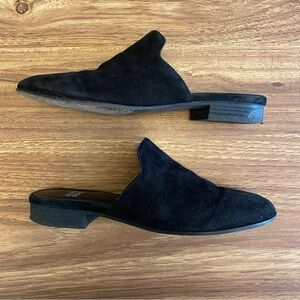 Eileen Fisher Dion Mules - Black Suede